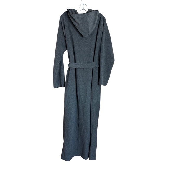 7 Veils Charcoal Gray Micro-Fleece Hooded Floor Length Robe Women's Size XL - Picture 5 of 11